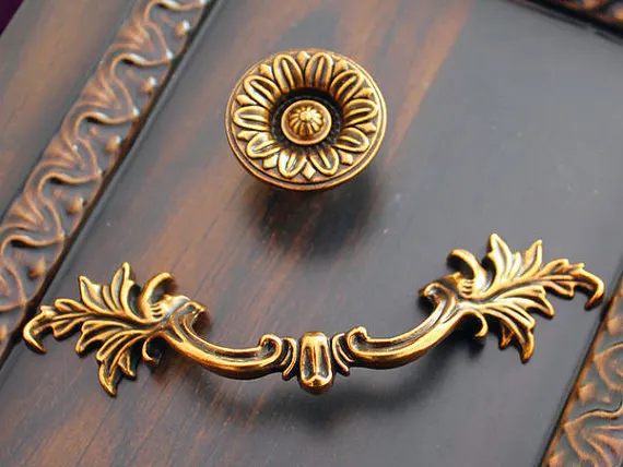 Furniture Hardware Drop Pulls - Pegangan Tarik Laci Antik Cincin Jaminan