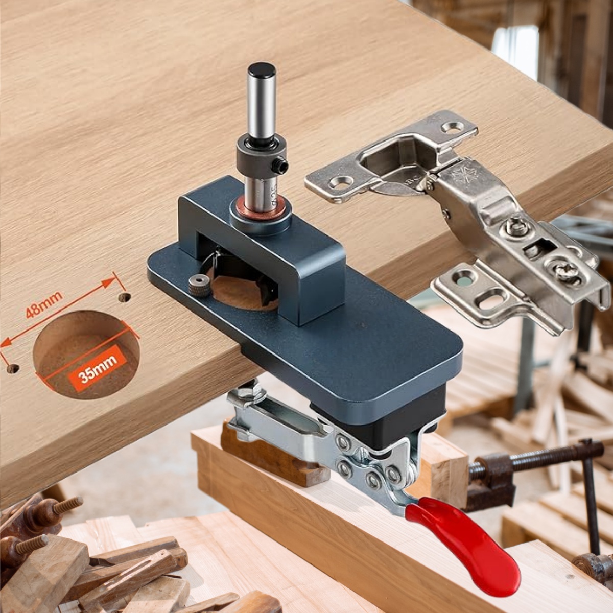 Jig Engsel 35mm - Panduan Pemb - Furniture Hardware Fitting ulasan dan harga
